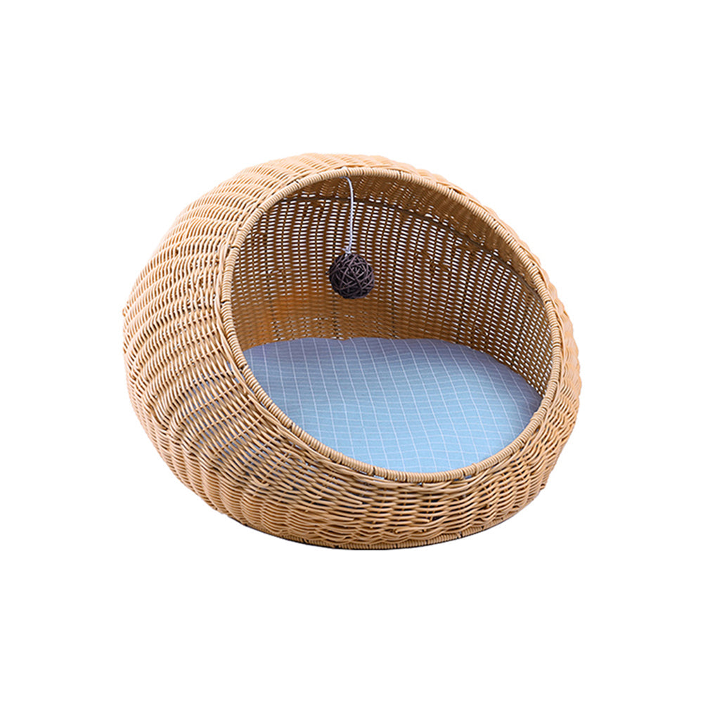 INSTACHEW NESTUO PET BED, Comfortable Bed, Sphere Shaped Pet Bed, Dangaling Toy for Cats, Cat Bed, Bed for Pets, Small Dog Bed