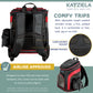 Katziela® Voyager Pet Backpack Carrier for Dog, Cat and Puppy - Great For Hikers (Red)